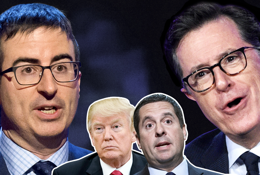 John Oliver; Donald Trump; Devin Nunes; Stephen Colbert (AP/Getty/Salon)