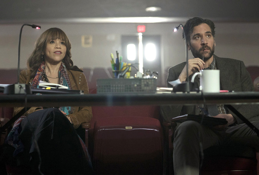 Rosie Perez and Josh Radnor in "Rise" (NBC/Peter Kramer)