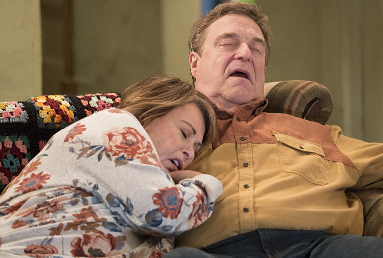 Roseanne Barr and John Goodman in "Roseanne" (ABC/Adam Rose)