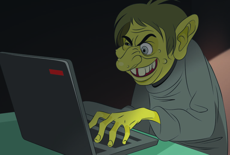 Vector illustration of a ugly internet troll (Getty Images/Ashva73/Salon)