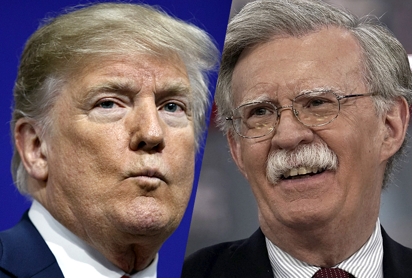 Donald Trump; John Bolton (AP/Carolyn Kaster/Getty/Alex Wong)