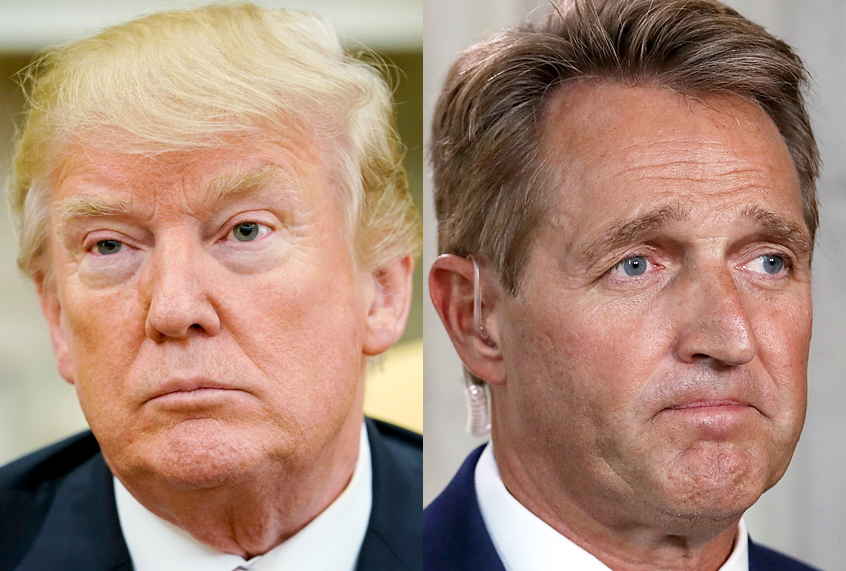 Donald Trump; Jeff Flake (Getty/Mandel Ngan/Win McNamee)