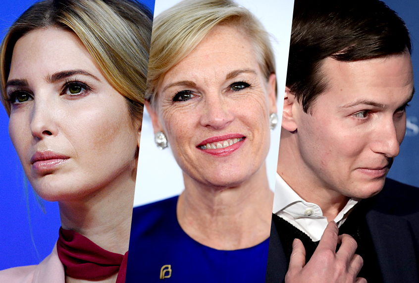 Ivanka Trump; Cecile Richards; Jared Kushner (Getty/Jim Watson/Dimitrios Kambouris/Drew Angerer)