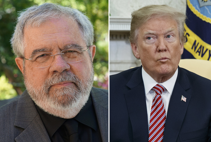 David Cay Johnston; Donald Trump (Simon & Schuster/Bonk Johnston/AP)