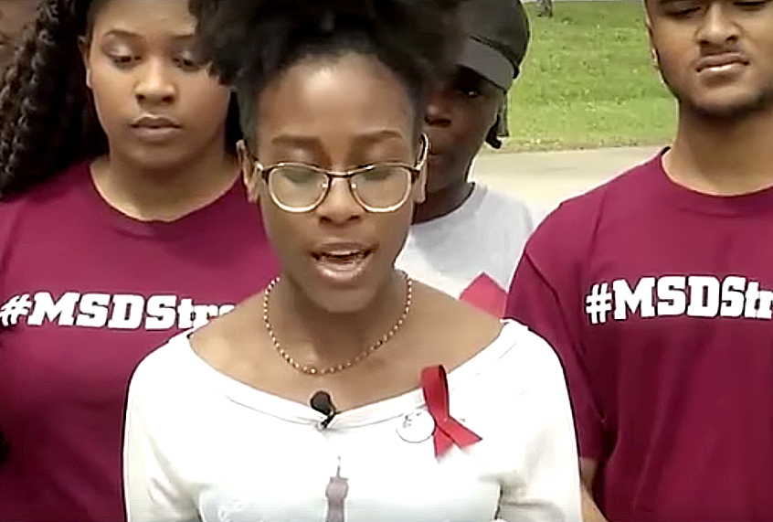 Press conference held by African-American students from Marjory Stoneman Douglas (YouTube)