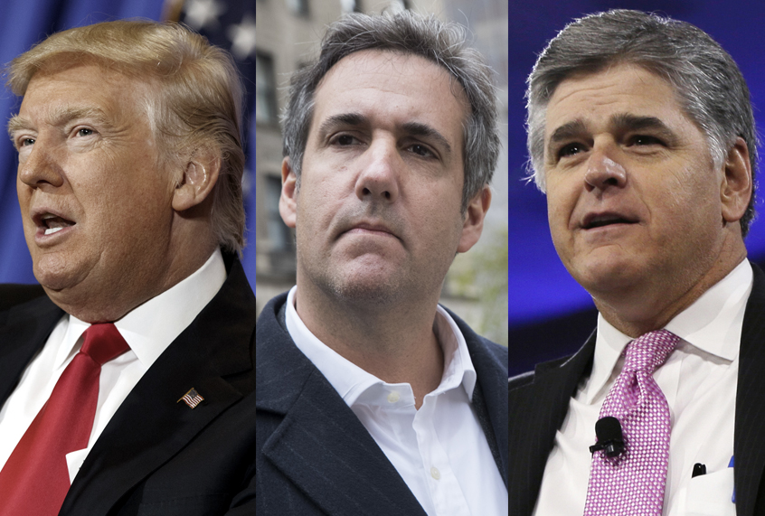 Donald Trump; Michael Cohen; Sean Hannity (AP/Getty)