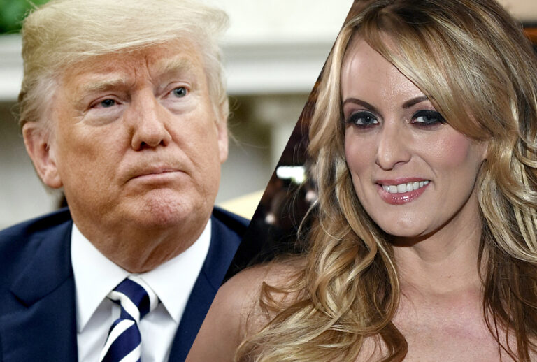 Donald Trump; Stormy Daniels (AP/Evan Vucci/Getty/Ethan Miller)