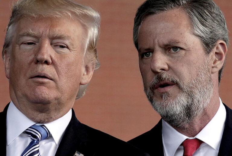 Donald Trump and Jerry Falwell (Photo illustration by Salon/Getty Images)