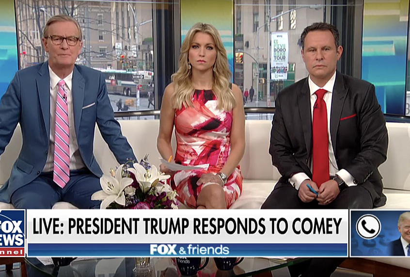 Donald Trump's "Fox & Friends" phone interview. (YouTube/Fox News)