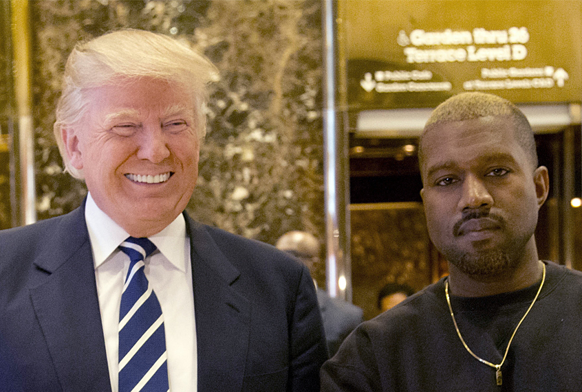 Donald Trump and Kanye West (AP/Seth Wenig)