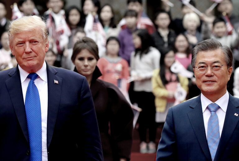 Donald Trump and South Korean President Moon Jae-In (Getty/Chung Sung-Jun)