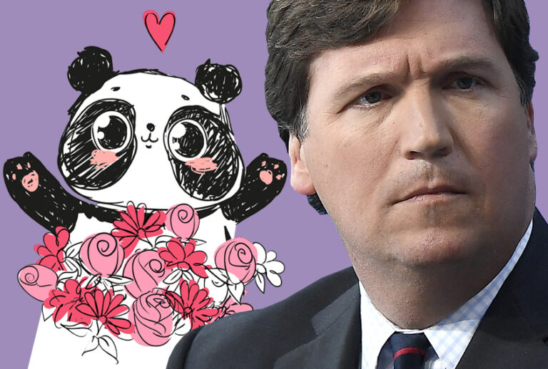 Tucker Carlson; Panda (Getty/Shutterstock/Salon)