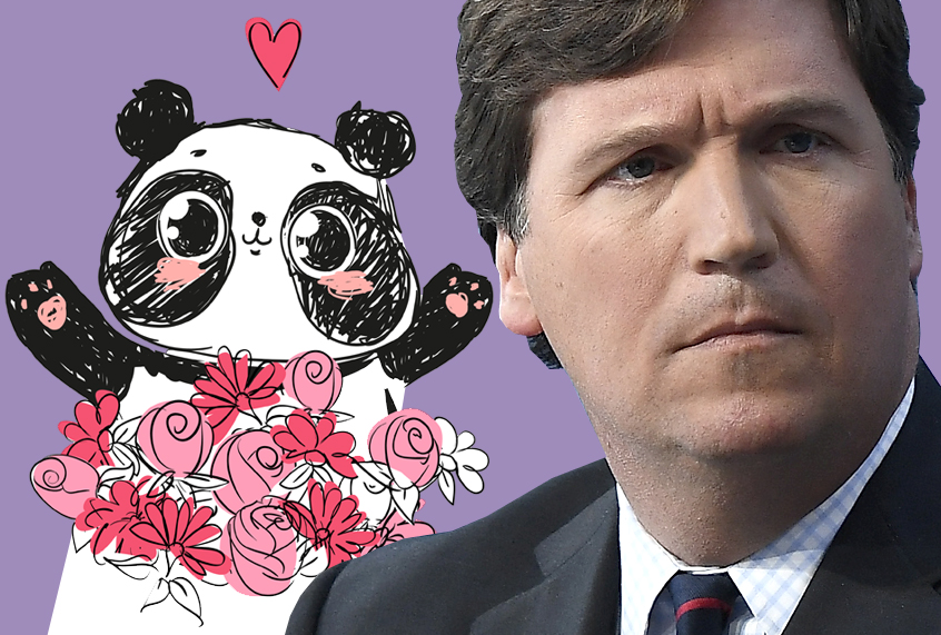 Tucker Carlson; Panda (Getty/Shutterstock/Salon)