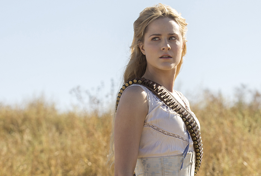 Evan Rachel Wood as Dolores Abernathy in "Westworld" (HBO/John P. Johnson)