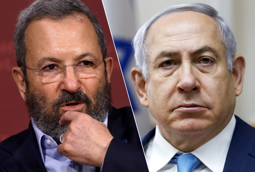 Ehud Barak; Benjamin Netanyahu (AP/Charles Krupa/Ronen Zvulun)