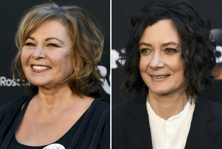 Roseanne Barr; Sara Gilbert (AP)