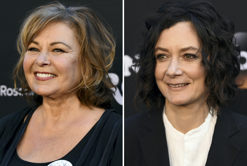 Roseanne Barr; Sara Gilbert (AP)