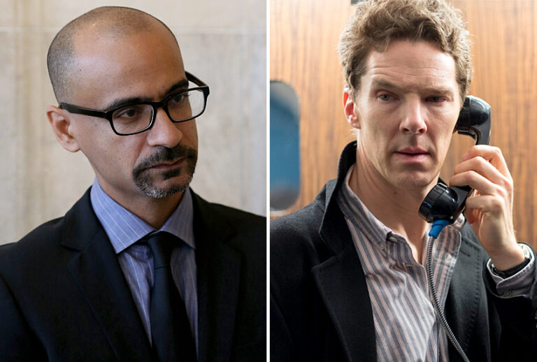 Junot Diaz; Benedict Cumberbatch as Patrick Melrose in "Patrick Melrose" (Getty/Mark Wilson/Showtime/Ollie Upton)