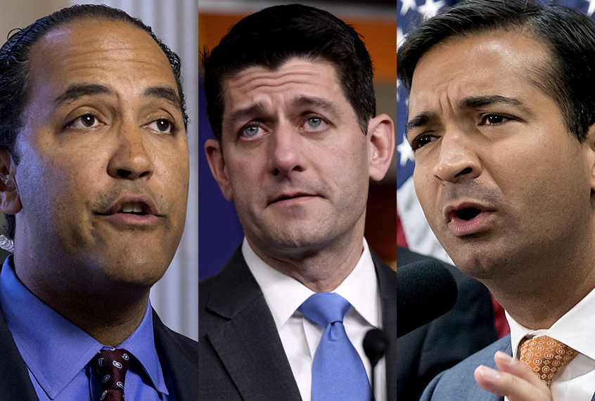 Will Hurd; Paul Ryan; Carlos Curbelo (AP/J. Scott Applewhite/Getty/Saul Loeb)