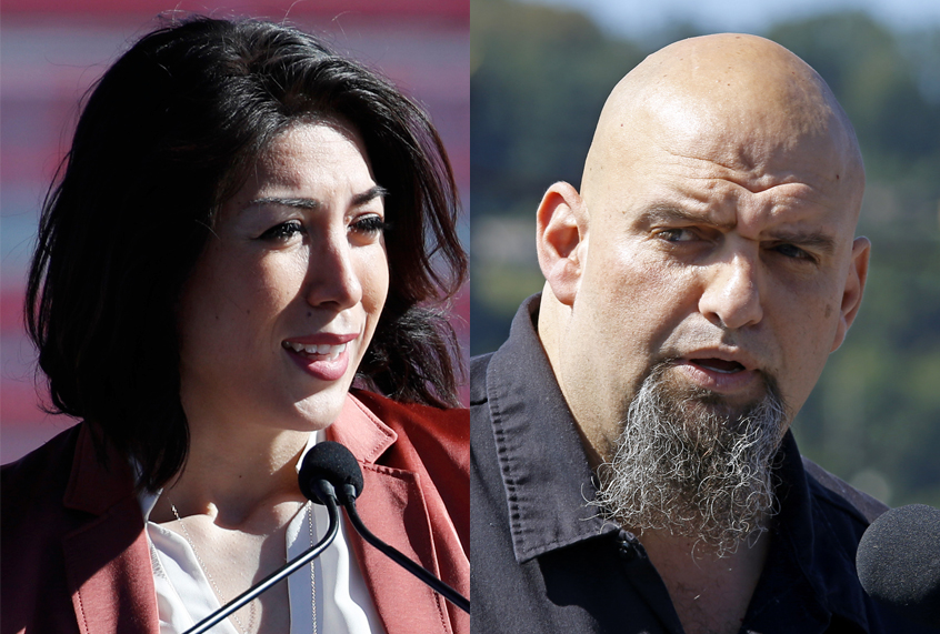 Paulette Jordan; John Fetterman (AP/John Locher/Keith Srakocic)