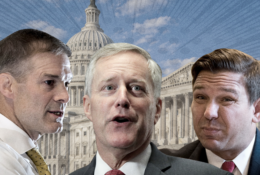 Jim Jordan; Mark Meadows; Ron DeSantis (AP/Getty/Photo Montage by Salon)