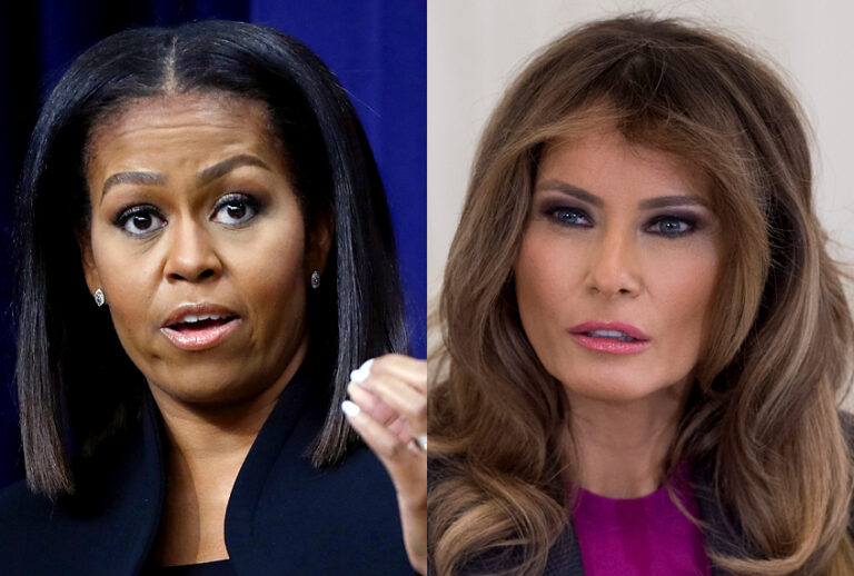 Michelle Obama; Melania Trump (AP/Pablo Martinez Monsivais/Getty/Saul Loeb)