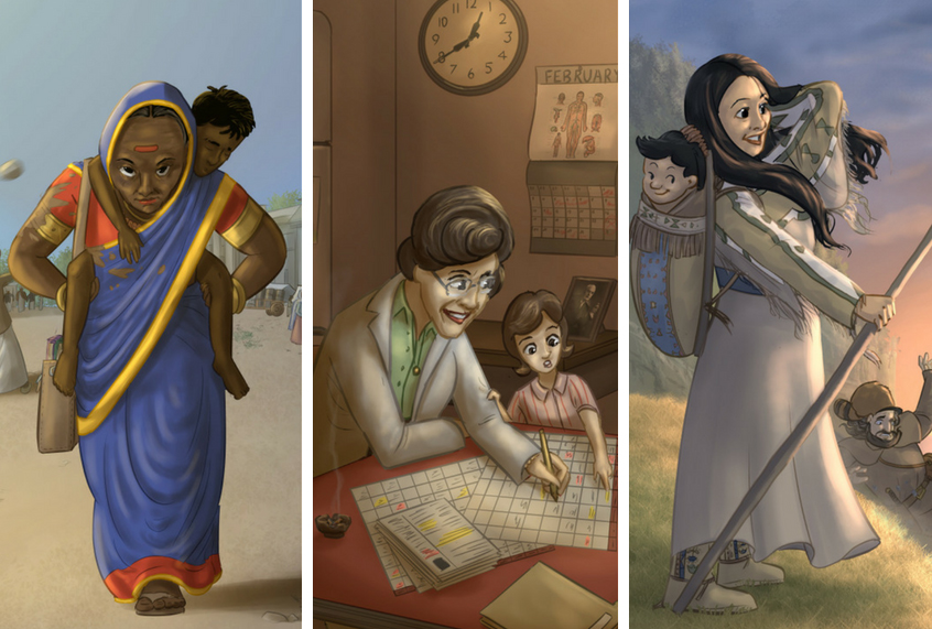 Artwork from "TOUGH MOTHERS: Amazing Stories of History’s Mightiest Matriarchs" (Dey Street Books)