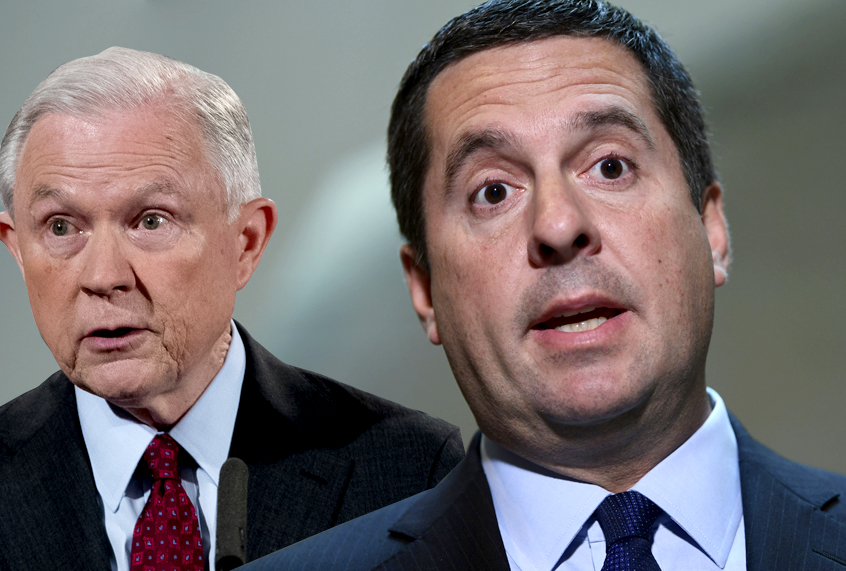 Jeff Sessions; Devin Nunes (AP/Andrew Harnik/Susan Walsh)