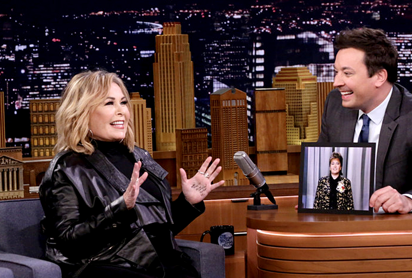 Roseanne Barr and Jimmy Fallon on "The Tonight Show Starring Jimmy Fallon" (NBC/Andrew Lipovsky)