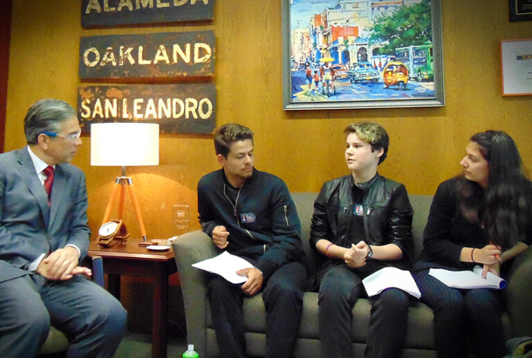 Members of Bay Area Activists prepare to meet with policymakers at California State Capitol on April 19 in Sacramento, California, to discuss stricter gun control laws.