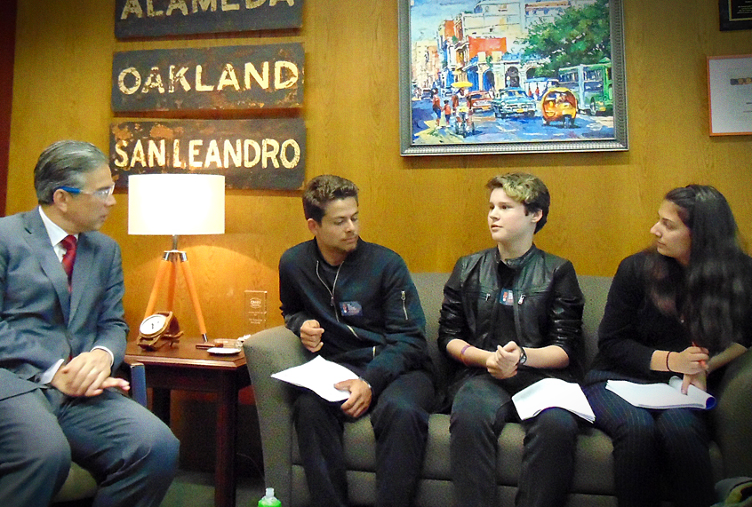 Members of Bay Area Activists prepare to meet with policymakers at California State Capitol on April 19 in Sacramento, California, to discuss stricter gun control laws.