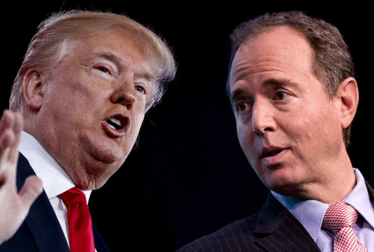 Donald Trump; Adam Schiff (AP/Evan Vucci/Getty/Drew Angerer/Salon)