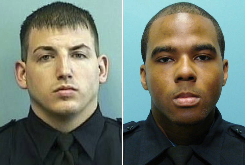 Wayne Jenkins received 25 years and Marcus Taylor received 18 years. (AP/Baltimore Police Department)