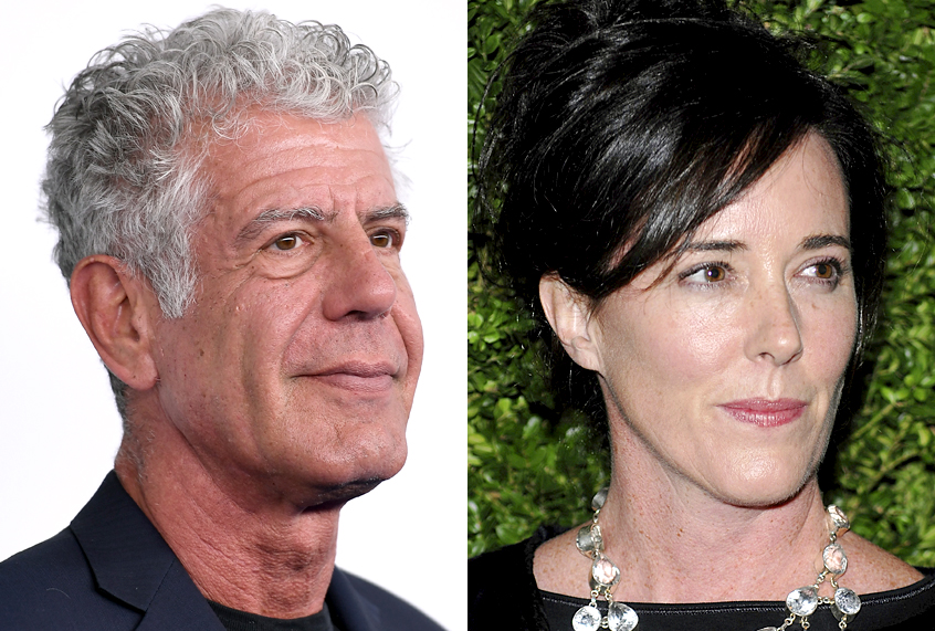 Anthony Bourdain; Kate Spade (Getty/Angela Weiss/AP/Evan Agostini)