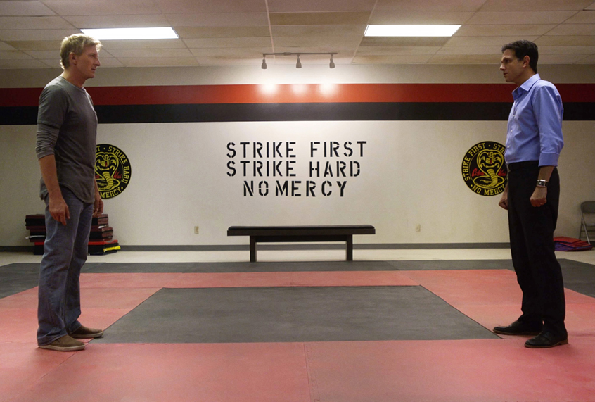 Ralph Macchio and William Zabka in "Cobra Kai" (YouTube)
