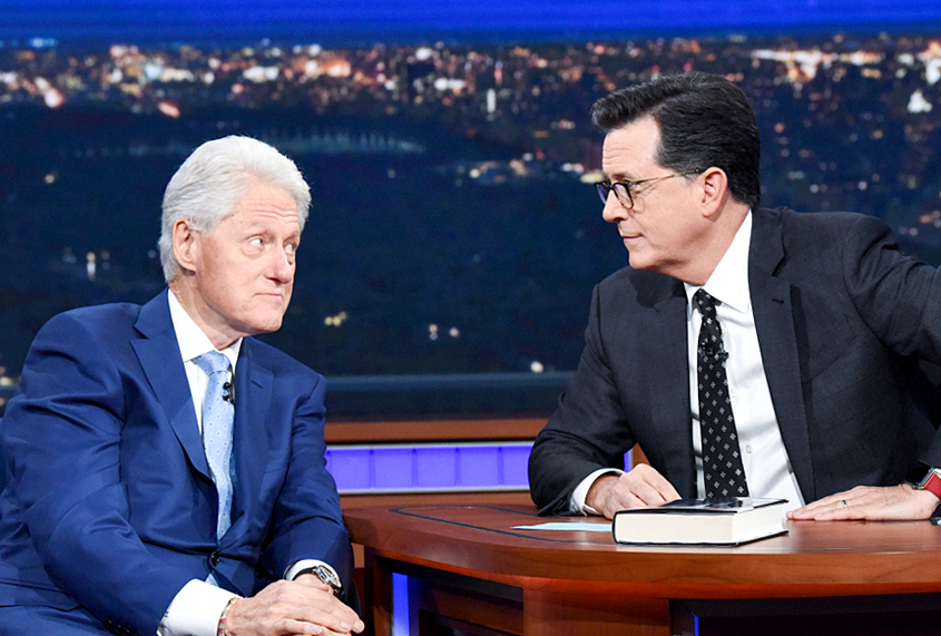 Bill Clinton on "The Late Show with Stephen Colbert" (Scott Kowalchyk/CB)