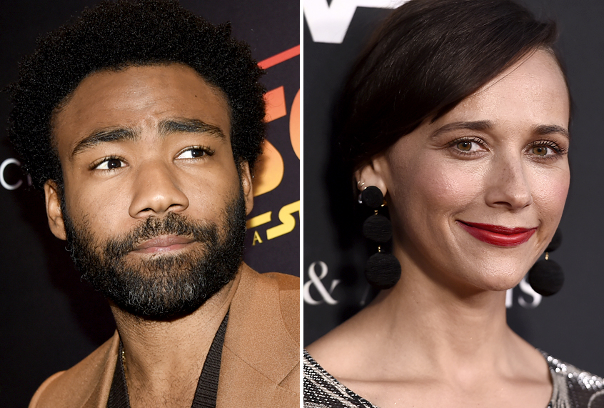 Donald Glover; Rashida Jones (AP/Evan Agostini/Jordan Strauss)
