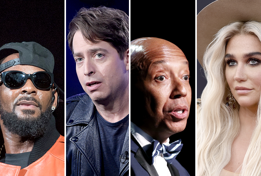 R. Kelly; Charlie Walk; Russel Simmons; Kesha (Getty/AP)