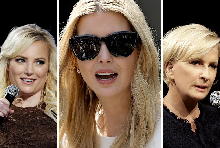 Meghan McCain; Ivanka Trump; Mika Brzezinski (AP/Chris Pizzello/Steven Senne/Getty/Win McNamee)