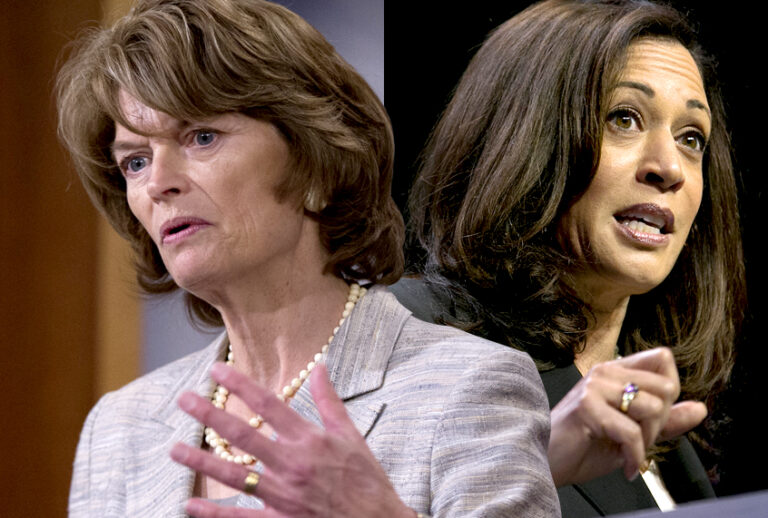 Lisa Murkowski; Kamala Harris (AP/Manuel Balce Ceneta/Rich Pedroncelli)