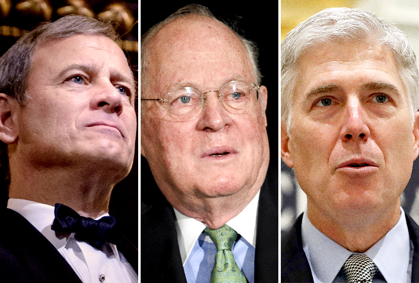 John Roberts; Anthony Kennedy; Neil Gorsuch (Getty/Salon)