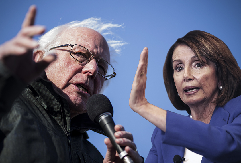 Bernie Sanders; Nancy Pelosi (Getty/Photo montage by Salon)