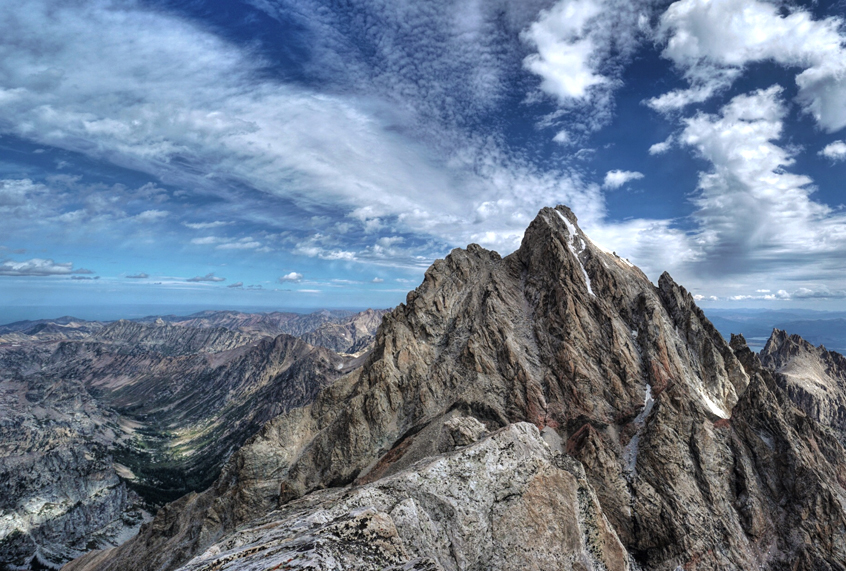 Looking toward the Grand Teton from the summit of the Middle Teton (Getty Images)