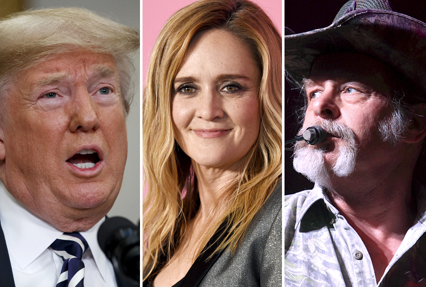 Donald Trump; Samantha Bee; Ted Nugent (AP/Evan Vucci/Chris Pizzello/Owen Sweeney)