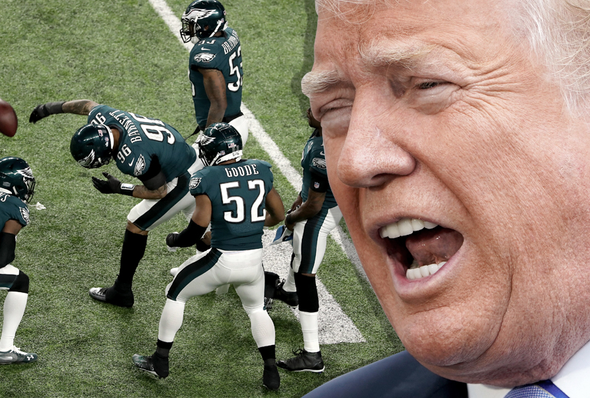 Philadelphia Eagles' teammates celebrate during Super Bowl LII. (Getty/Mandel Ngan/Christian Petersen/Salon)