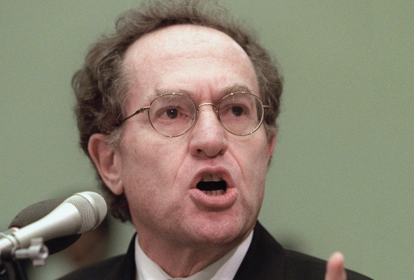 Alan Dershowitz testifies before the US House Judiciary Committee during impeachment hearings on Capitol Hill, December 1, 1998. (Getty/Luke Frazza)