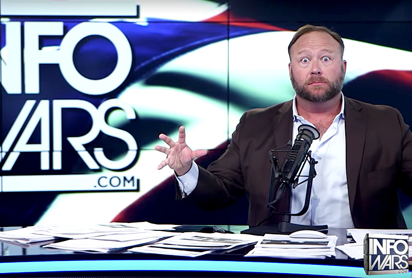 Alex Jones; Infowars (YouTube/The Alex Jones Channel)