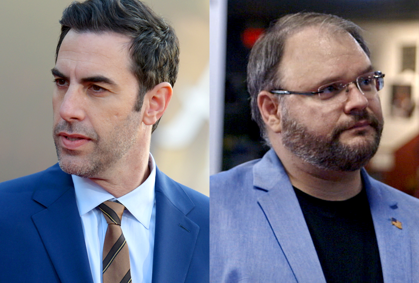 Sacha Baron Cohen; Jason Spencer (AP/Richard Shotwell/Showtime)