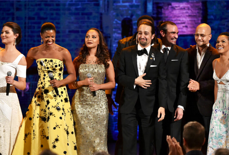 The cast of "Hamilton" (Getty/Theo Wargo)