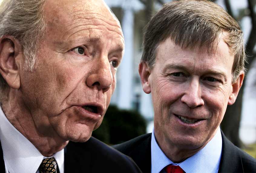 Joe Lieberman; John Hickenlooper (Getty Images/Photo montage by Salon)